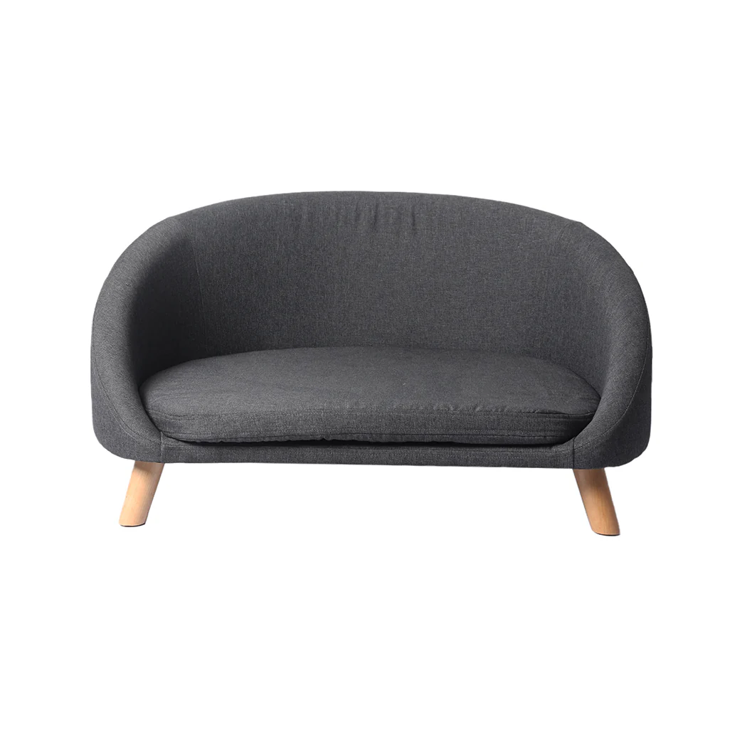 Pawzee 107cm Luxury Pet Sofa Chaise Lounge – Grey - Image 3