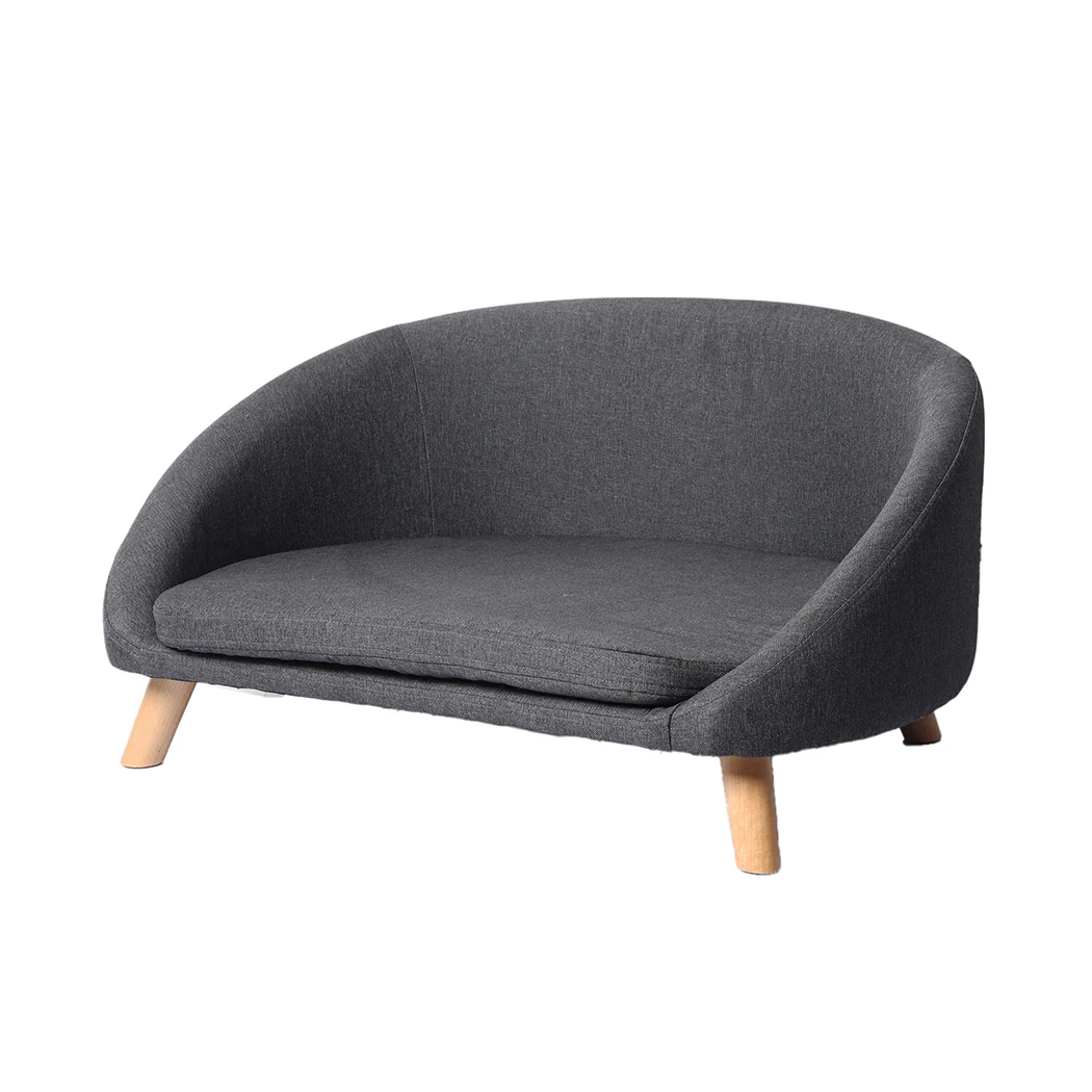 Pawzee 107cm Luxury Pet Sofa Chaise Lounge – Grey - Image 2